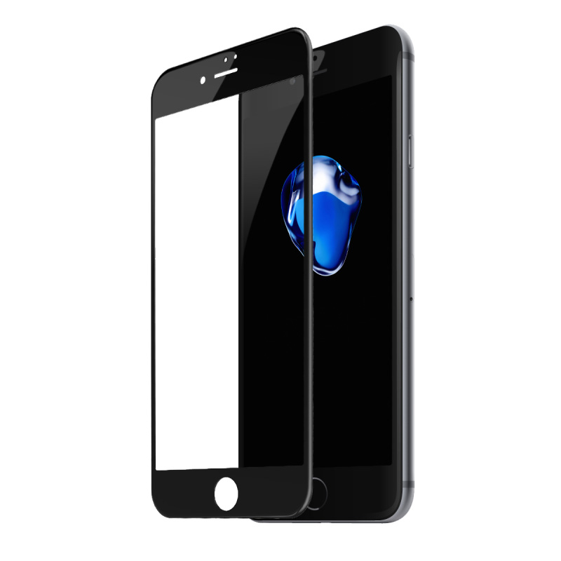 Защитное стекло Baseus Silk-screen 3D Arc черное для iPhone 7/8 Plus
