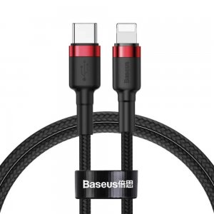 Кабель Baseus Cafule Cable Type-C to iP PD 20W 1m Red+Black
