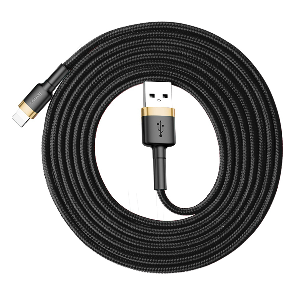 Кабель Baseus Cafule Cable USB For Lightning 1.5A 2m Gold+Black