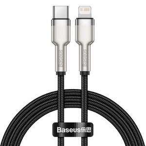 Кабель Baseus Cafule Series Metal Data Cable Type-C to iP PD 20W 1m Black