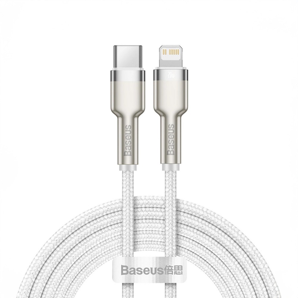 Кабель Baseus Cafule Series Metal Data Cable Type-C to iP PD 20W 2m White
