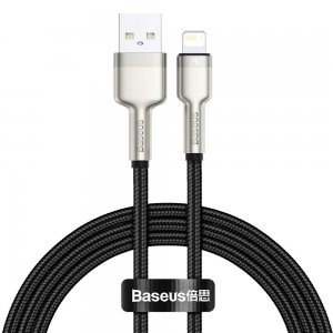 Lightning кабель Baseus Cafule Series Metal Data Cable 2.4A 1m (CALJK-A01) чёрный