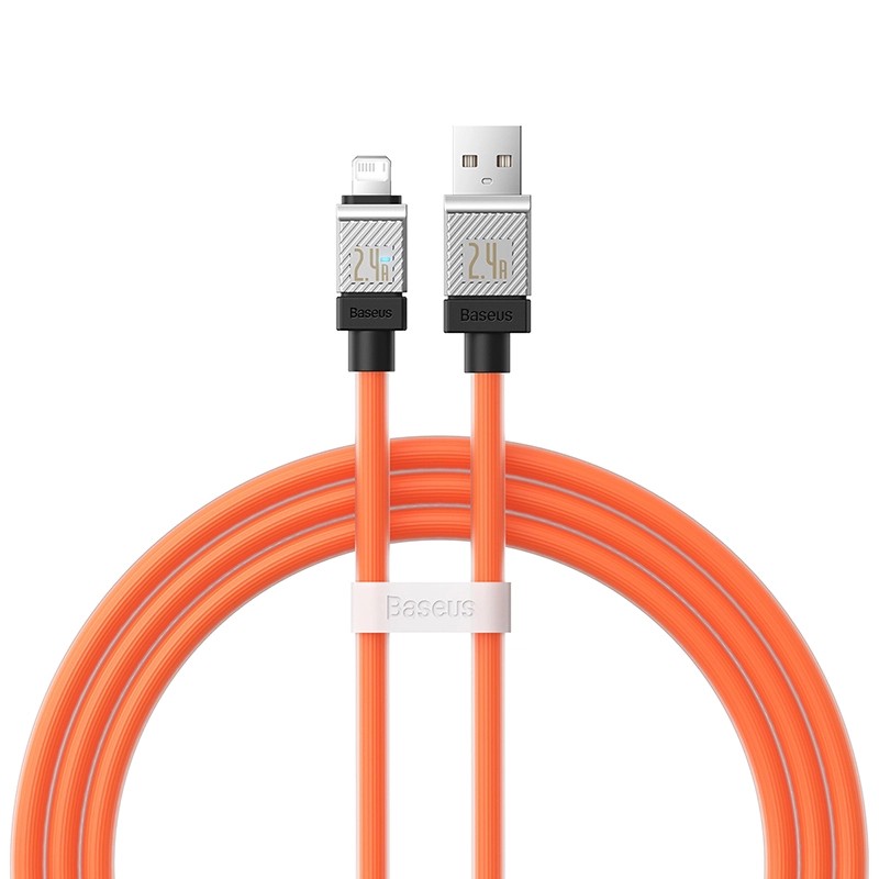 Кабель Baseus CoolPlay Series Fast Charging Cable USB to iP 2.4A 1m Orange