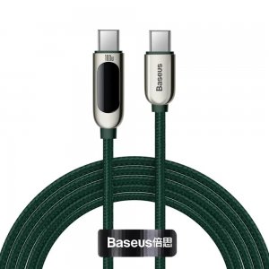 Кабель Baseus Display Fast Charging Data Cable Type-C to Type-C 100W 2m Green