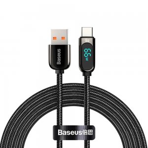 Кабель Baseus Display Fast Charging Data Cable USB to Type-C 66W 1m Black