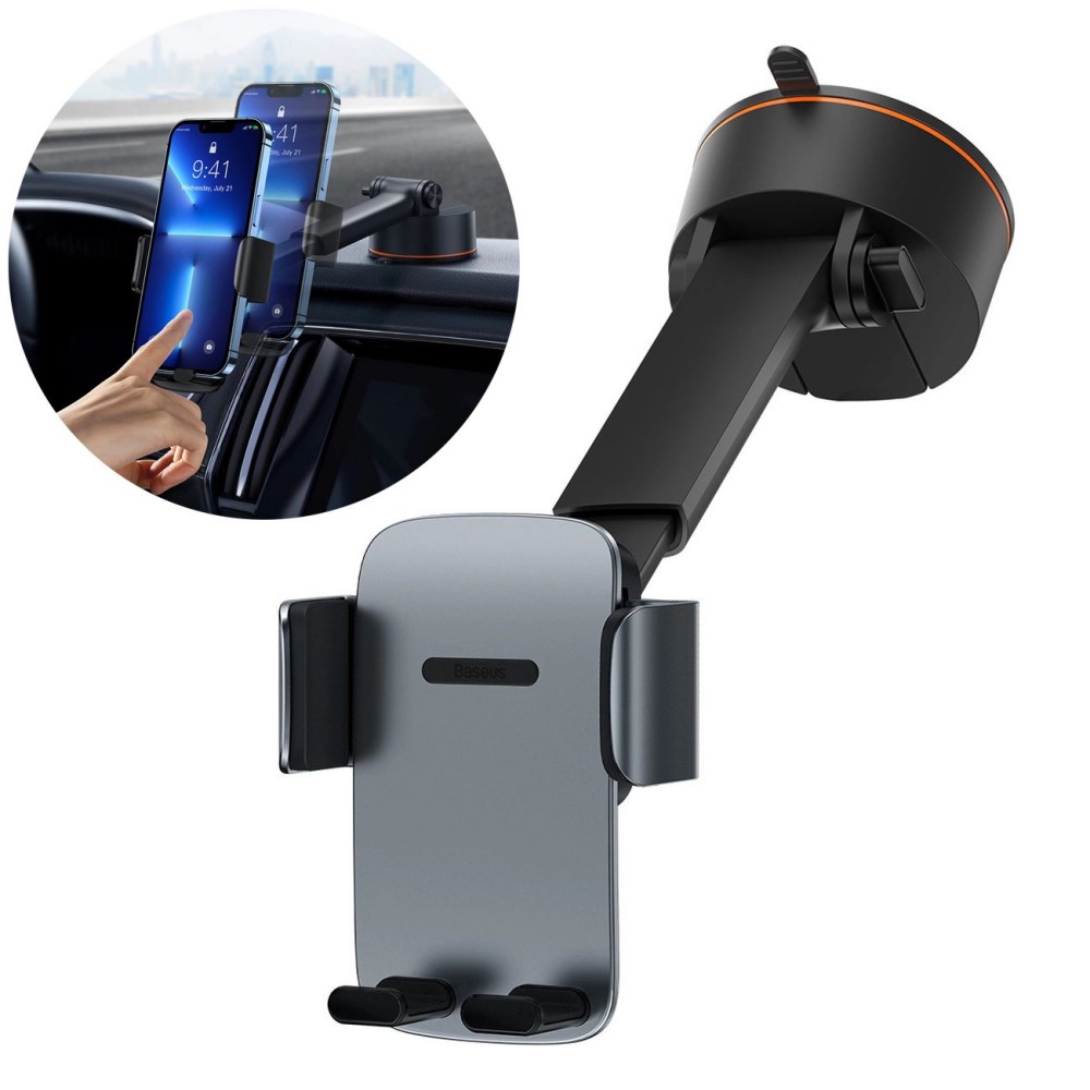 Тримач для мобiльного Baseus Easy Control Clamp Car Mount Holder Pro (Suction Cup Version) Tarnish