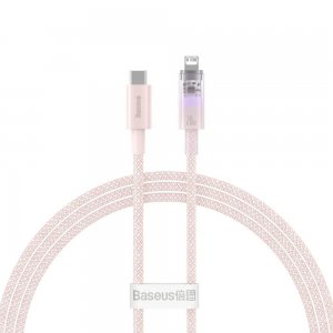 Кабель Baseus Explorer Series Fast Charging Cable with Smart Temperature Control Type-C to iP 20W 1m Pink