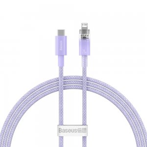 Кабель Baseus Explorer Series Fast Charging Cable with Smart Temperature Control Type-C to iP 20W 1m Purple