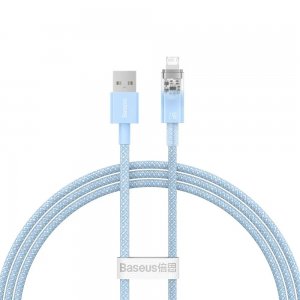 Кабель Baseus Explorer Series Fast Charging Cable with Smart Temperature Control USB to iP 2.4A 1m Blue