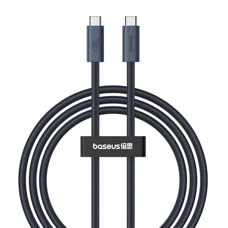 Кабель Baseus Flash Series 2 USB4 Full Featured Data Cable Type-C to Type-C 240W 1m Cluster Black