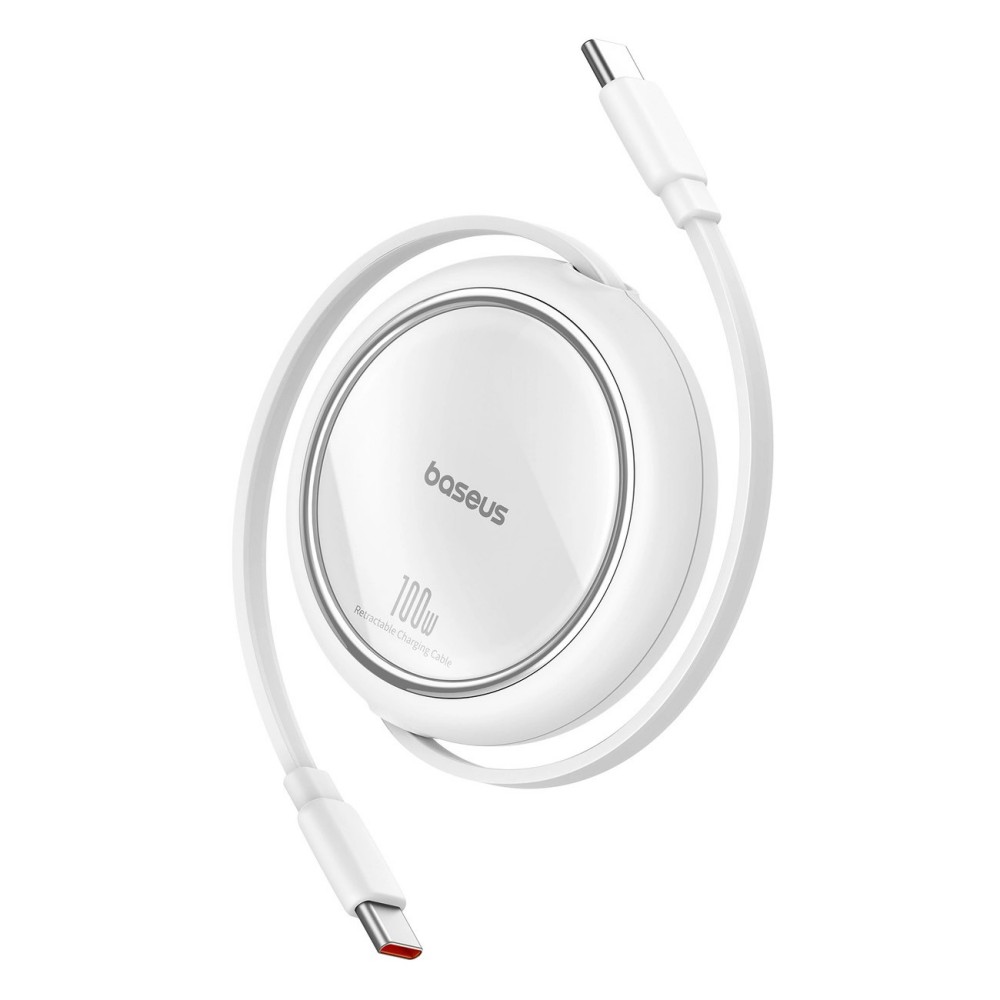 Кабель Baseus Free2Draw Mini Retractable Charging Cable Type-C to Type-C 100W 1m Moon White