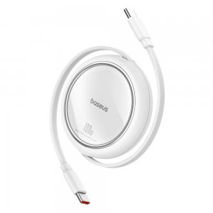 Кабель Baseus Free2Draw Mini Retractable Charging Cable Type-C to Type-C 100W 1m Moon White