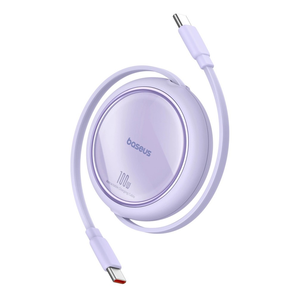 Кабель Baseus Free2Draw Mini Retractable Charging Cable Type-C to Type-C 100W 1m Nebula Purple