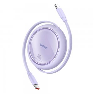 Кабель Baseus Free2Draw Mini Retractable Charging Cable Type-C to Type-C 100W 1m Nebula Purple