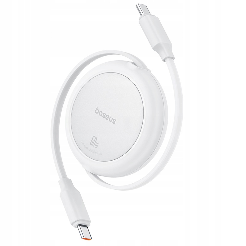 Кабель Baseus Free2Pull Mini Charging Cable USB-C to USB-C 60W 1m Moon White