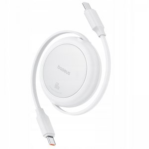 Кабель Baseus Free2Pull Mini Charging Cable USB-C to USB-C 60W 1m Moon White