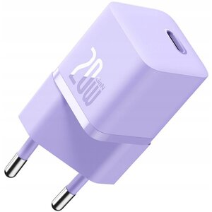 Мережевий зарядний пристрій Baseus GaN5 Fast Charger(mini) 1C 20W EU Purple
