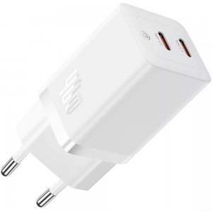 Мережевий зарядний пристрій Baseus GaN5 Pro Fast Charger C+C 40W EU White