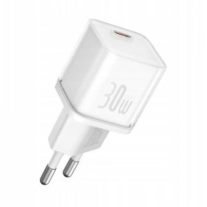 Мережевий зарядний пристрій Baseus GaN5S Fast Charger 1C 30W EU Moon White