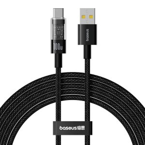 Кабель Baseus Gem Fast-Charging Data Cable USB to USB-C 100W 1m Cluster Black