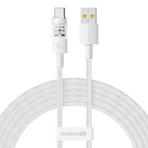 Кабель Baseus Gem Fast-Charging Data Cable USB to USB-C 100W 2m Moon White