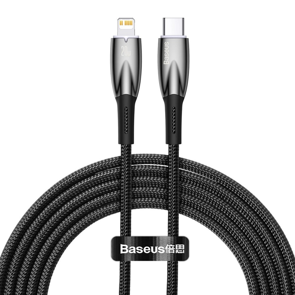 Кабель Baseus Glimmer Series Fast Charging Data Cable Type-C to iP 20W 2m Black