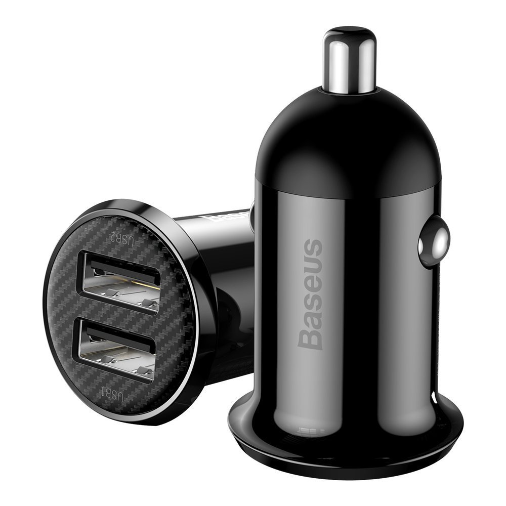 Автомобільний зарядний пристрій Baseus Grain Pro Car Charger (Dual USB 4.8A ) Black