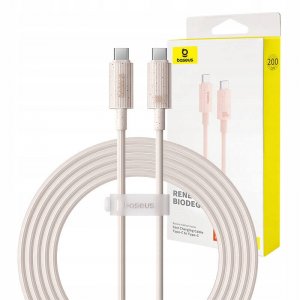 Кабель Baseus Habitat Series Fast Charging Cable Type-C to Type-C 100W 2m Wheat Pink