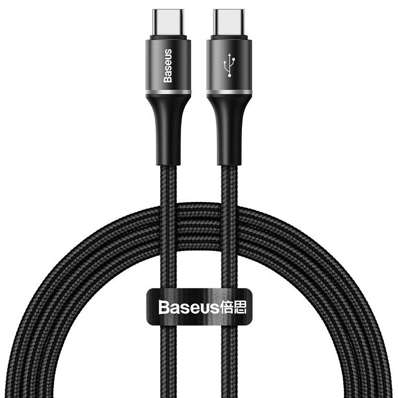 Кабель Baseus halo data cable Type-C PD2.0 60W (20V 3A) 1m черный