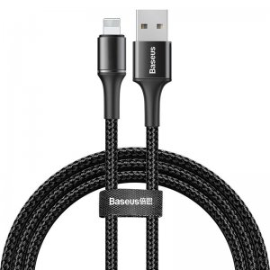Lightning кабель Baseus Halo Data Cable USB 2.4A 1m чёрный