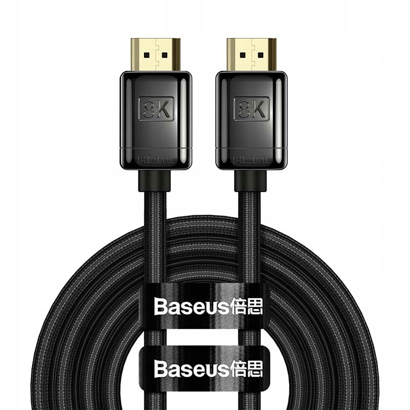 Кабель Baseus High Definition Series HDMI 8K to HDMI 8K Adapter Cable (Zinc alloy) 1m Black