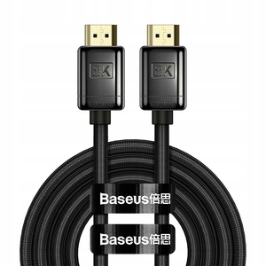 Кабель Baseus High Definition Series HDMI 8K to HDMI 8K Adapter Cable(Zinc alloy) 1m Black