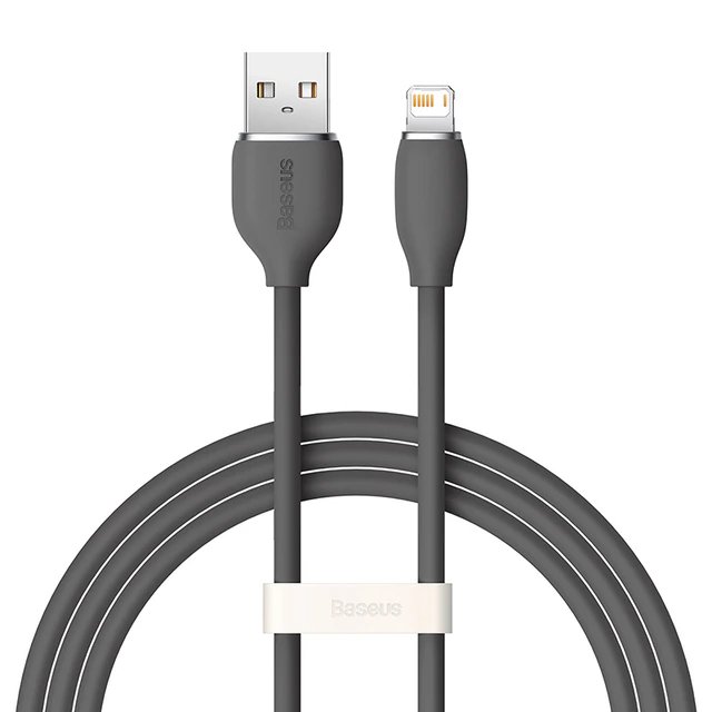 Кабель Baseus Jelly Liquid Silica Gel Fast Charging Data Cable USB to iP 2.4A 1.2m Black