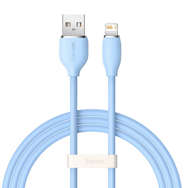 Кабель Baseus Jelly Liquid Silica Gel Fast Charging Data Cable USB to iP 2.4A 1.2m Blue