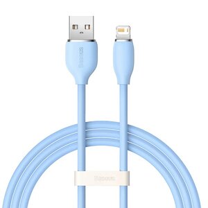 Кабель Baseus Jelly Liquid Silica Gel Fast Charging Data Cable USB to iP 2.4A 1.2m Blue