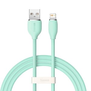Кабель Baseus Jelly Liquid Silica Gel Fast Charging Data Cable USB to iP 2.4A 1.2m Green