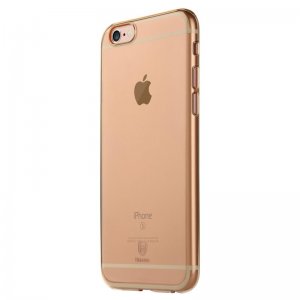 Полупрозрачный чехол Baseus Clear золотой для iPhone 6/6S