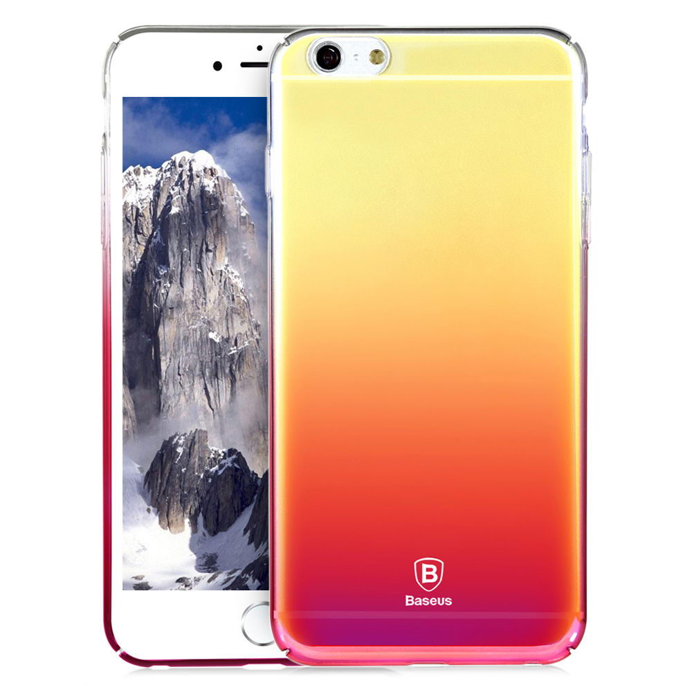 Полупрозрачный чехол Baseus Glaze розовый для iPhone 6/6S