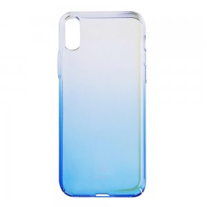 Полупрозрачный чехол Baseus Glaze синий для iPhone X/XS