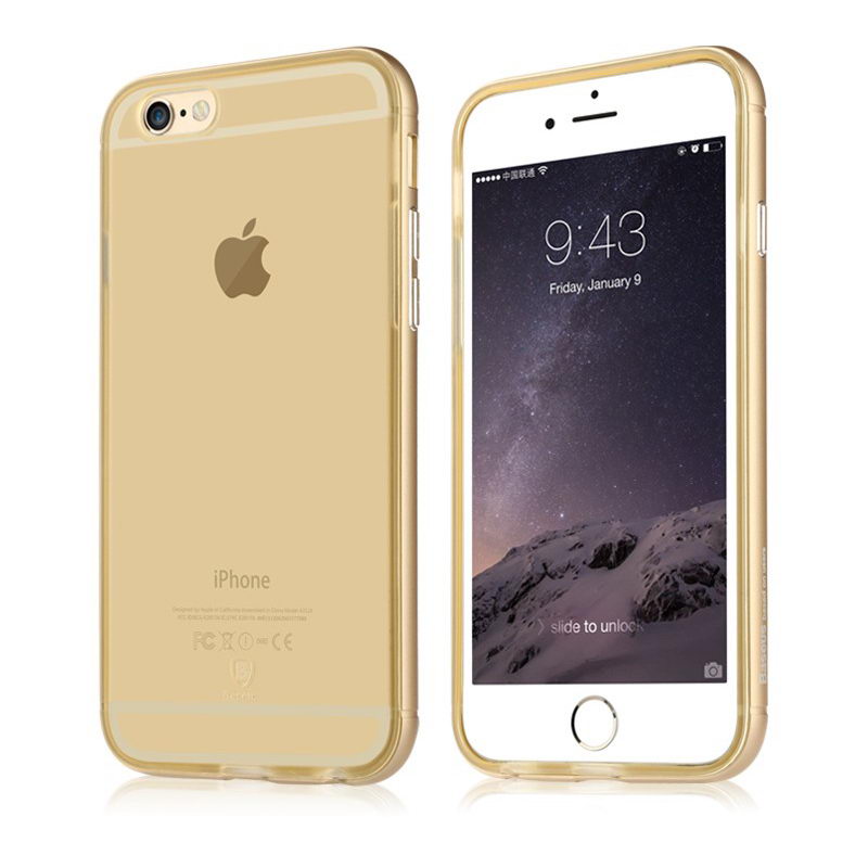 Полупрозрачный чехол Baseus Golden золотой для iPhone 6S