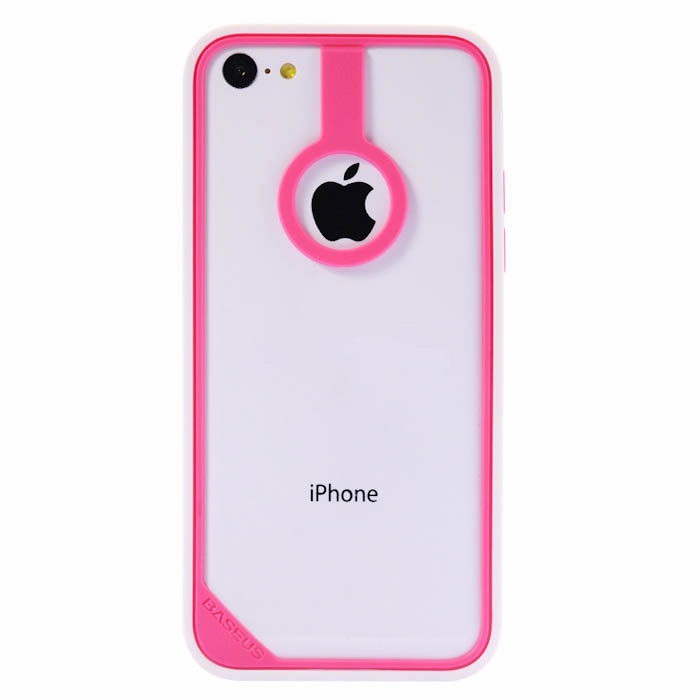 Пластиковый бампер Baseus New Age белый + розовый для iPhone 5C