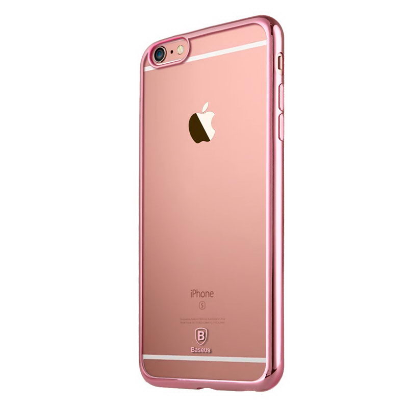 Силиконовый чехол Baseus Shining розовый для iPhone 6/6S