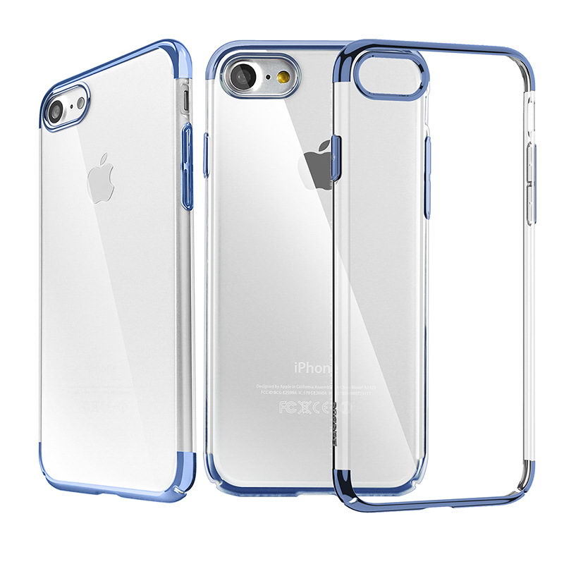 Силиконовый чехол Baseus Shining синий для iPhone 8/7/SE 2020