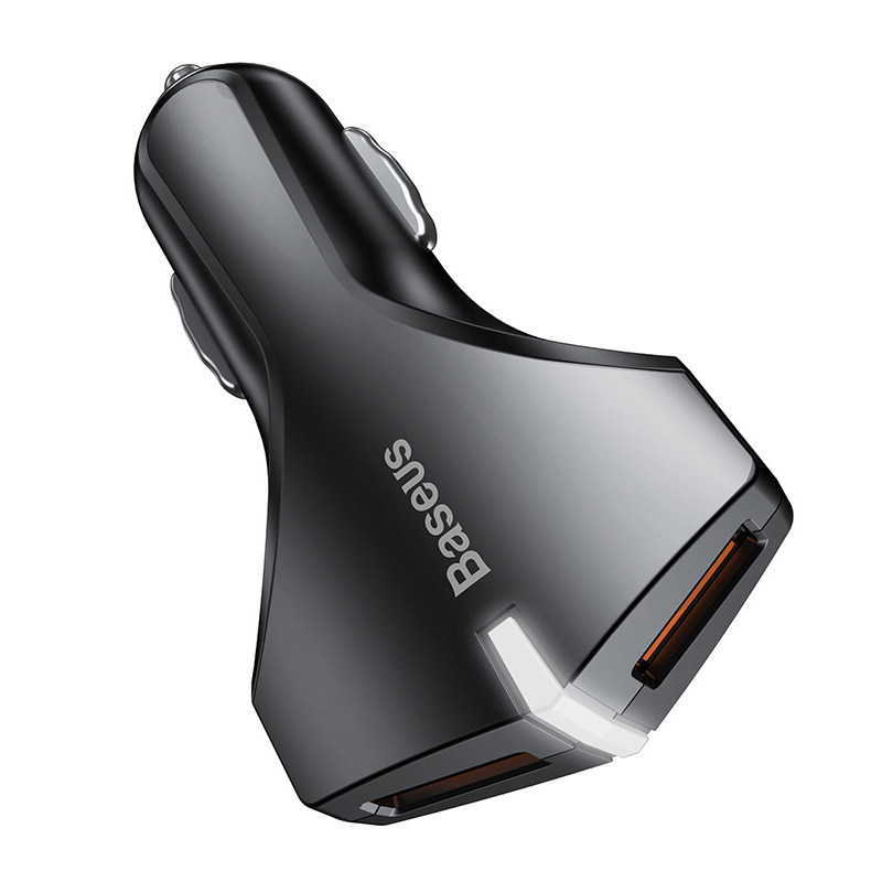 Автомобильное зарядное устройство Baseus Small Rocket QC3.0 Dual-USB черное
