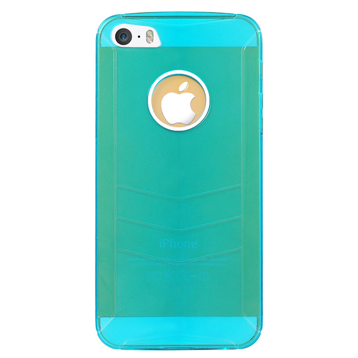 Пластиковый чехол BASEUS Ultra-thin голубой для iPhone 5/5S/SE