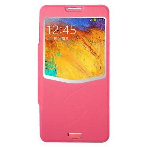 Чехол (книжка) BASEUS Ultrathin Folder розовый для Samsung Note 3