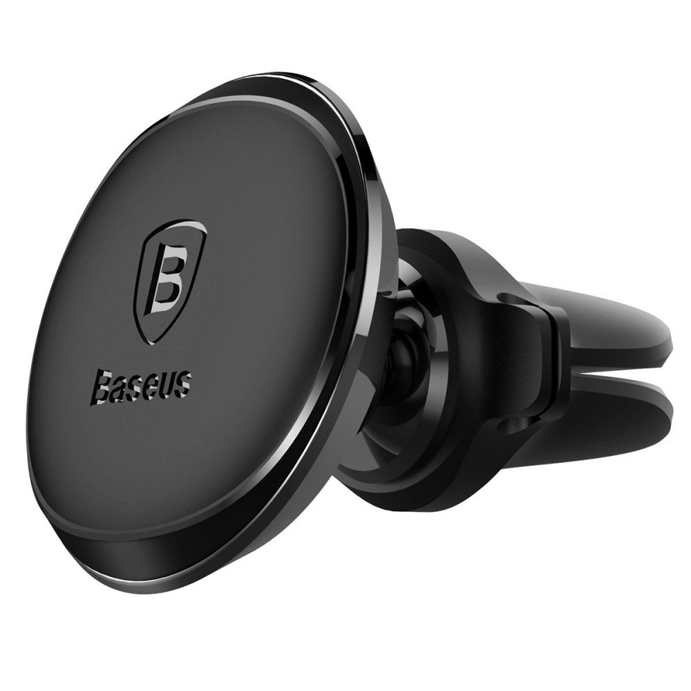 Тримач для мобільного Baseus Magnetic Car Mount Phone Holder with Cable Clip Air Vent Version Cluster Black