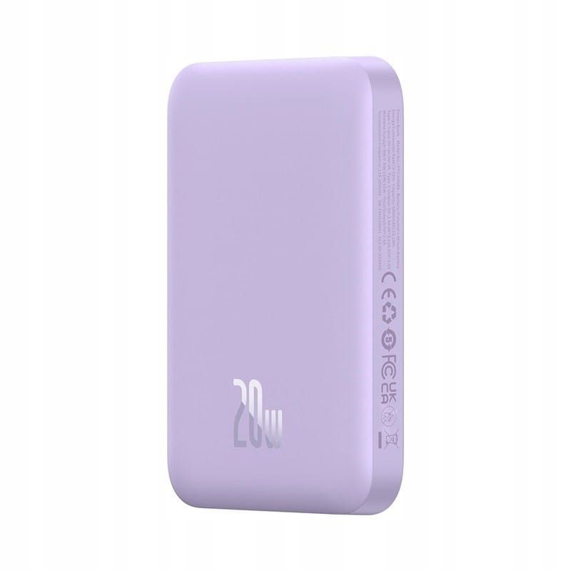 Зовнішній акумулятор Baseus Magnetic Mini Air Wireless Fast Charge Power Bank 6000mAh 20W Nebula Purple（With Simple Series Charging Cable Type-C to