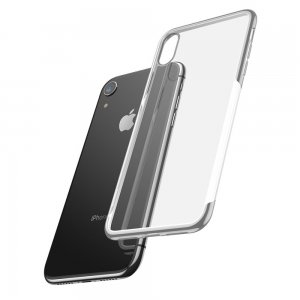 Силіконовий чохол Baseus Shining сріблястий для iPhone XR