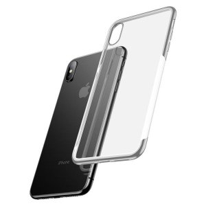 Силіконовий чохол Baseus Shining сріблястий для iPhone XS Max